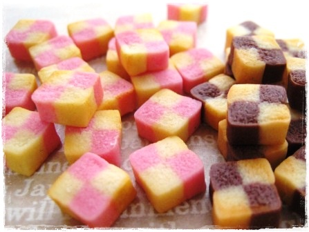 8mmサイズのミニチュアスイーツ市松模様クッキー