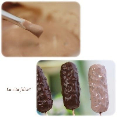 ペースト状の粘土にチョコ色を着色。
乾燥後の色の変化を比較